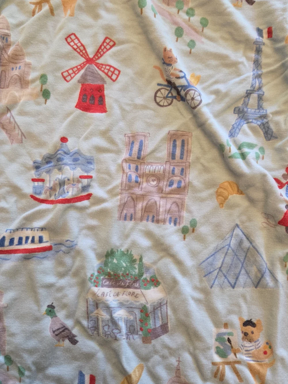 Little Sleepies Weekend In Paris Kids 9/10 Bamboo Pajama Set - Picture 3 of 3